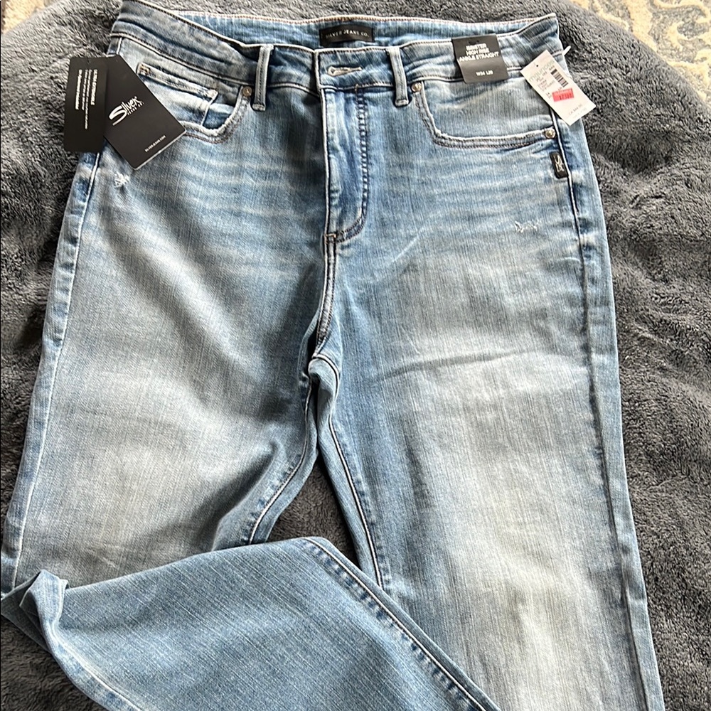 NWT Silver Brand Womens Light Blue Denim Jeans